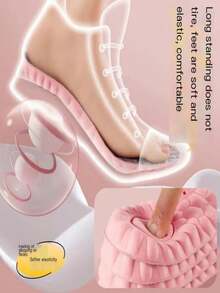 Rosa Einlegesohlen Größe 35-45, extra weiche Dameneinstiege - Adaptiv dehnbar, atmungsaktiv, feuchtigkeitsabführend - perfekt für Sport- und Lässig Schuhe