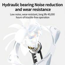 Compatible With Slim Cooling Fan For Playstation 5,Compatible With Slim Accessories With Adjustable Cooler Fan RGB LED Lights And 2 USB HUB Compatible With Slim Digital And Disc - White - View 6