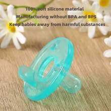 1 件装柔软硅胶可爱卡通奶嘴，硅胶奶嘴，防吸吮手指奶嘴 - 彩色 - 查看 4