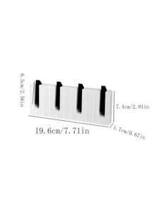1PC Creative Piano Hook Living Room Bedroom Student Dormitory Wall Hanging Coat And Hat Hook Strong Load-Bearing Guest Foldable Hanger - Multicolor - View 2