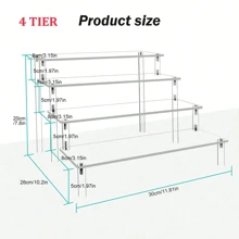 Acrylic Anime Số liệu & Hộp Blind Đồ Chơi Trưng bày , Trong sáng Cái giá 3 Bánh nhỏ Đế trưng bày Các bước Đối với Món ăn Rráng miệng Đứng Nước hoa Hộp đựng , Nhỏ bé Mini Đế trưng bày Đối với Hộp đựng Và Đồ trang trí - Trong sáng - Xem 12