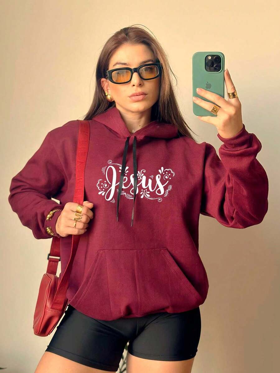 Gospel Jesus Sweatshirt Kangaroo Sweatshirt Christian Faith Print Faithful God Bible Coat Premium Cold Blouse 7077 - Màu Tím - Xem 1