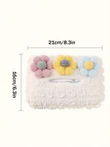 1pc Car Mounted Tissue Box Hanging Style Creative Cute Car Interior Seat Back Drawstring Box Women's Car Armrest Box Napkin Paper Bag - one-size - View 5