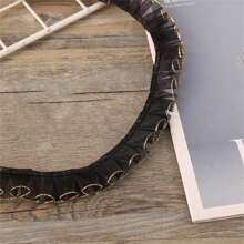 2cm Single Golden Edge Ruffle Organza Trim Lace Ribbon DIY Clothing Doll Ruffle Skirt Hem Lace - Multicolor - View 5