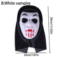 1pc Horror Scary Mask Halloween Party Costume Decoration Screaming Ghost Skull Face Mask - Multicolor - View 3