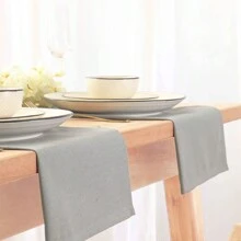 12pcs Solid Color Cloth Napkins, Washable Cotton Table Napkin For Household Dining Fall Autumn Decor Wedding Hotel 45*45cm - Grey - View 4