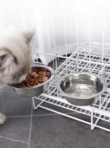 Hanging Water Bowl For Dog Cage Stainless Steel Dog Bowl Dog Food Bowl Dog Crate Bowl With Hook Cat Water Bowl Hanging Pet Bowl For Dogs Cats Hanging Pet Bowls For Food And Water - Silver - View 4