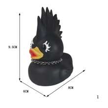 1 pieza Figura de pato de poliresina con estilo gótico, figura decorativa de pato de metal punk rock, regalo único para amigos, decoración de escritorio - Multicolor - Ver 16