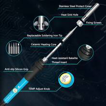 ilibilib Soldering Iron Kit, Complete 60W 110V Soldering Iron Kit Soldering Tools For Repair, Electronics, Jewelry And DIY Crafts