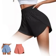 Shorts Deportivo Mujer Falda Deportiva Cortos Gym Elástico Short De Yoga Deportivos De Gym  Lycra De Doble Capa Con Bolsillo Pantalones Cortos Ancha Deportiva Playa - Negro - Ver 1