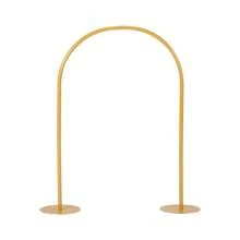 1pc U-Shaped Golden Metal Arch Rack, European Style Balloon Hoop Stand For Candlelight Dinner, Festival, Wedding Party Table Decor - Gold - View 6