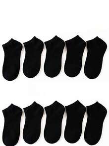 10 đôi Vớ mắt cá chân rắn - màu đen - Xem 5