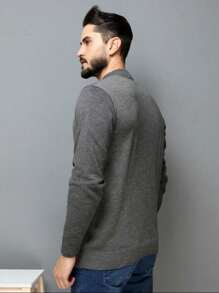 Men Sweaters - 深灰色 - 查看 6