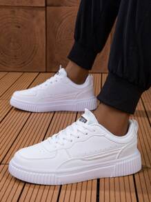 2025 unisex Frühling/Sommer Mode Low-Top Sneaker, stoßabsorbierend & bequem, Freizeitbekleidung, rutschfeste langanhaltend Sohlen, Lässig-Sport Weiße Schuhe