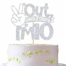 1 pieza Decoración para pastel de números individuales Tengo 10, dígitos dobles 10, para decoraciones del 10o cumpleaños, decoraciones de Feliz 10o cumpleaños, Navidad