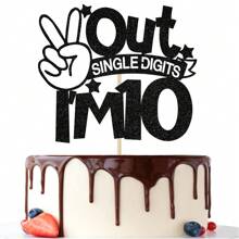 1 pieza Decoración para pastel de números individuales Tengo 10, dígitos dobles 10, para decoraciones del 10o cumpleaños, decoraciones de Feliz 10o cumpleaños, Navidad