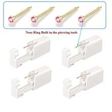 4 Packs Nose Piercing Kit With Built-In Nose Studs,Disposable Self Nose Piercing Gun,Simple And Convenient Operation, Ideal For Family Use - White - View 21