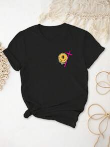 Women's T-Shirt Jesus Saves Brother Evangelical Frase Ref 4104 - màu đen - Xem 2