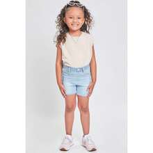 Baby Girls Pull On Denim Shorts - 中等水洗藍 - 查看 2