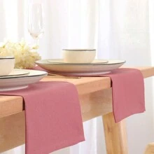 12pcs Solid Color Cloth Napkins, Washable Cotton Table Napkin For Household Dining Fall Autumn Decor Wedding Hotel 45*45cm - Dusty Pink - View 4