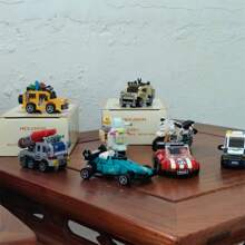 8-In-1 1600+ Piece Challenging Car Building Block Set, Including Race Cars, Sports Cars, Off-Road Vehicles, Police Cars, Etc. Classic Designs For Desktop Display, Window Decorations, Holiday & Back-To-School Gifts. (Paintable Decals Included)