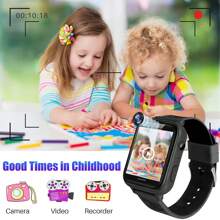 Kids Smart Watch Phone Kids Smartwatch Music Player With SD Card Call SOS Games Camera Alarm Recorder Calculator Mp3 For Birthday Gift Children Boys Girls - màu đen - Xem 5