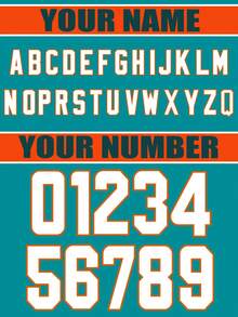 Customized Name And Number Boyfriend Style Men's Embroidered American Football Jersey Miami Green V-Neck Personalized Short Sleeved Shirt Party Game Training Competition Sports Top DIY S-XXL - Green - View 3