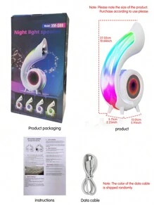 Multi-Function Speaker With 7-Color Abyss Light, Bluetooth Speaker, G69 Colorful Atmosphere Lamp, Alarm Clock, Nightlight, High-Quality Audio