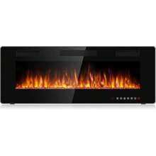 Ultra-Thin Silence Linear Electric Fireplace, Recessed Wall Mounted Fireplace, Fit For 2 X 4 And 2 X 6 Stud, 12 Adjustable Flame Color & Speed,Touch Screen Remote,Halloween Decor - Xem 1