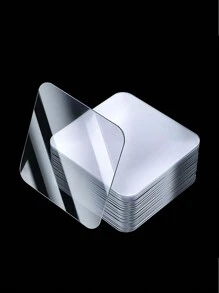 10pcs Double Sided Adhesive Wall Mounting Strips, Removable Transparent Wall Hanging Sticky Pads - Clear - View 12