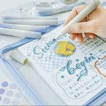 モランディ色ハイライターペンセット 柔らかい頭部、ノートテイキングに、目に優しい