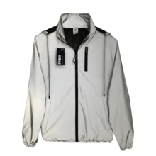 Chaqueta Reflejante Rompe Vientos De Alta Visibilidad - Gris - Ver 4