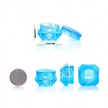 5pcs Travel Essential Diamond Face Cream Jars, Cosmetic Containers, Lotion Bottles, Makeup Sample Cases, Cosmetic Refillable Boxes, Camping Portable Dispensers, Small Items Nail Art Gel Boxes, Travel Subpackage Bottles - Multicolor-(random Colors) - View 11