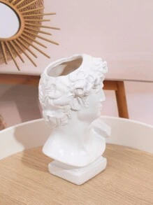 1pc, Greek  Vase - Three-Dimensional Resin Flower Pot Decoration For Home Decor - White - View 7