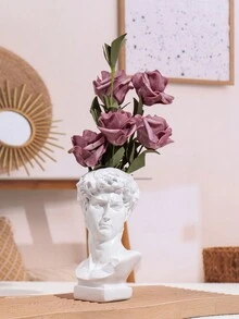1pc, Greek  Vase - Three-Dimensional Resin Flower Pot Decoration For Home Decor - White - View 2