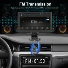 Portable Wireless Carplay Car Stereo, 7" HD Touchscreen For Car With Apple CarPlay & Android Auto With Mirror Link/Backup Camera/Bluetooth/Navigation/AUX For All Vehicles - Black - View 6