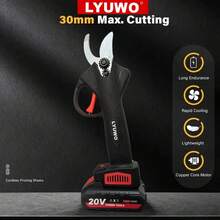 LYUWO Electric Scissors For Fruit Tree Pruning, Rechargeable Garden Lithium Battery Scissors For Tree Branch Cutting, Electric Scissors For Tree Branch Cutting, Lightweight And Non Tiring Electric Scissors For Tree Branch Cutting - Black - View 2
