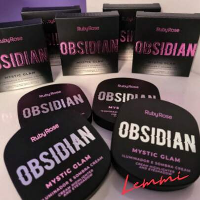  Iluminador e Sombra Cremoso Obsidian By Ruby Rose Mystic Glam HB2600