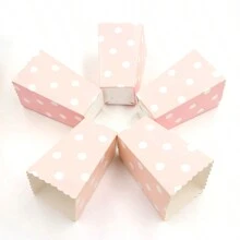 Paquete de 36, bolsas de palomitas de maíz, caja de embalaje, bolsas de palomitas de maíz pequeñas rosa y azul, bolsa de papel para fiesta, suministros para pequeños negocios,  contenedores de bocadillos y dulces, rayas, lunares, ondulado, bolsas de palomitas de maíz para noche de cine, fiesta de cumpleaños, Navidad, regalos para fiestas - Multicolor - Ver 6