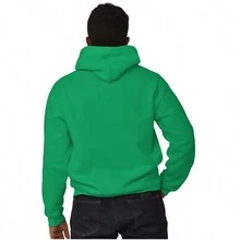 Americana Graphic Fleece Lined Pullover Hoodie Vintage Distressed Patriotic American Born Saying Made In The USA Quote Casual Everyday Cotton Printed Thermal Lined Drawstring Hooded Sweatshirt Kangaroo Pocket - Irish Green - View 2