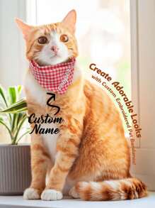 1 件定制刺绣宠物头巾、定制狗头巾、定制宠物围巾、定制狗名头巾、定制狗头巾、新小狗礼物、狗礼物、猫礼物、狗妈妈礼物 - 黑色 - 查看 4