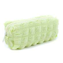 1pc Macaron Pencil Case Pen Bag Cosmetic Pouch Travel Cosmetic Kit Brush Holder Large Capacity Organizer Portable Soft Toiletry Organizer Pencil Holder Storage Bag,Back To School,School Supplies,Pencil Pouch,School Bag