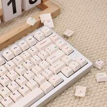 Bộ Keycaps Hàn Quốc Moonwhite Ấm Áp, Nhuộm Thăng Hoa PBT, Profile OEM, Bàn Phím Cơ Fit 144 Phím (61/64/84/87/98/104/108) - trắng - Xem 9