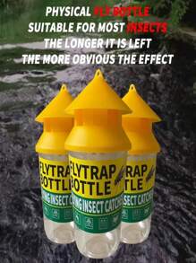 Milk Tea Cup Style Green Sticker Fly Repellent Bottle, Fly Trap - Multicolor - View 3