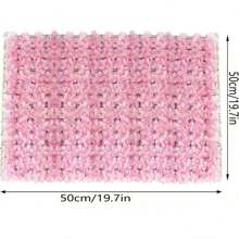 1 件精致樱花人造花墙板 - 浪漫花卉隐私屏风、花园篱笆和藤蔓篱笆，适用于婚礼和订婚装饰、照片背景和家居装饰 - 易于组装、可重复使用、耐候、情人节、生日毕业礼物、假植物 - 彩色 - 查看 12