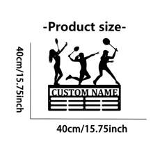 1pc, Custom Art Athlete Medallion Holder Name, Personalized Athlete Medallion Hanger, Medal And Ribbon, Metal Athlete Medallion Display Award, Gift For Friends, Custom Medallion Wall Art Bracket - Black - View 9