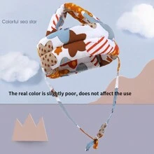 1 pieza Casco de bebé con forma de estrella de mar colorida para caminar, equipo de protección de cabeza para aprendizaje de infantes, transpirable y anti-colisión - Marrón - Ver 13