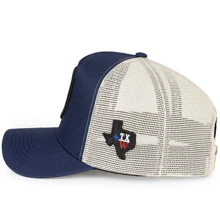 Trucker Country Texas Wind Cap Curved Brim Cowboy Telinha - 藍色 - 查看 6