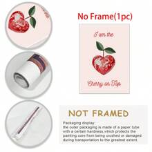 1 件 I Am The Cherry On Top - 迪斯科心樱桃海报 - 有趣而时髦的墙壁艺术 - 家庭厨房装饰艺术 - 客厅、卧室帆布墙壁装饰 - 彩色 - 查看 10