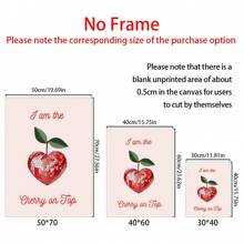 1 件 I Am The Cherry On Top - 迪斯科心樱桃海报 - 有趣而时髦的墙壁艺术 - 家庭厨房装饰艺术 - 客厅、卧室帆布墙壁装饰 - 彩色 - 查看 2